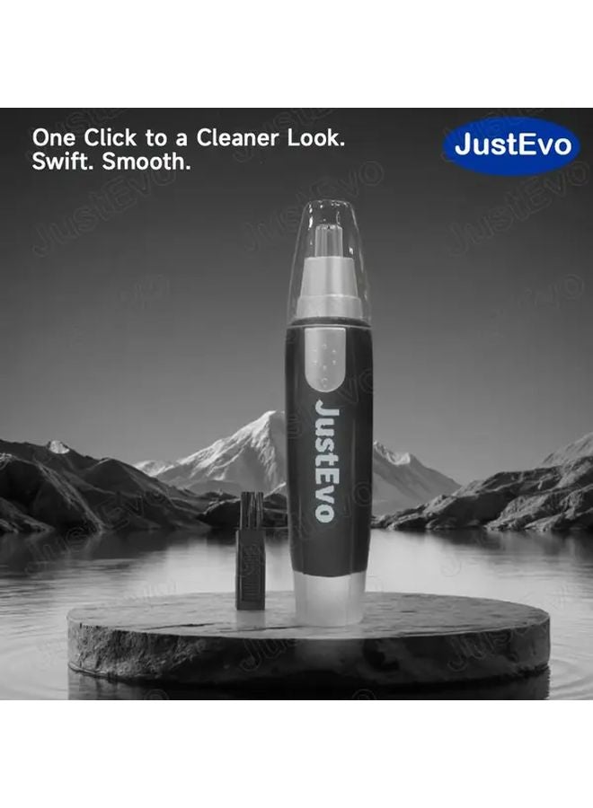 Black Mens Electric Nose Hair Trimmer 3D Design One Button Start Portable - Image 5